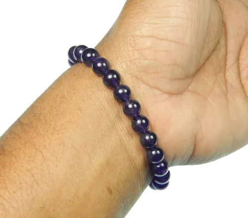 Vista 2 de Pulsera con cuentas de piedras preciosas de 0.315in para hombre y mujer.
