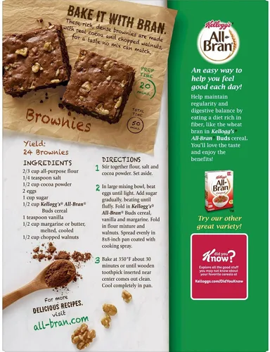 Vista 8 de Kellogg's All-Bran Buds Cereal, caja de 22 onzas (paquete de 2) con cuenco de cereales By The Cup
