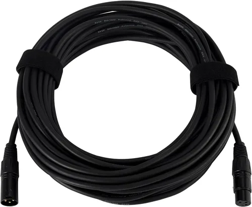 Vista 2 de MFL. Cable DMX flexible de 50 pies, 22 AWG, señal de 3 pines (compatible con XLR) macho a hembra, cable para iluminación de escenario, luces de DJ