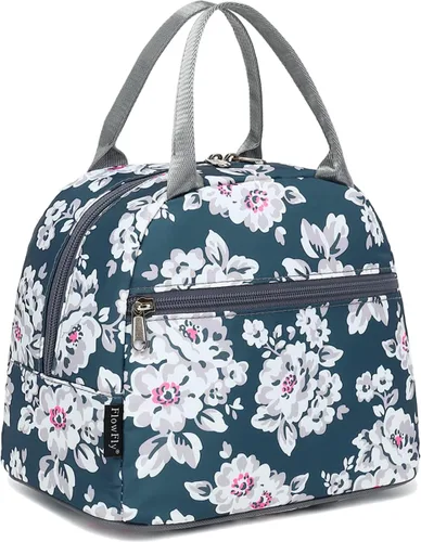 Vista 25 de Bolsa de almuerzo aislada FlowFly - Bolsa de asas organizadora para mujeres/hombres, Alpaca