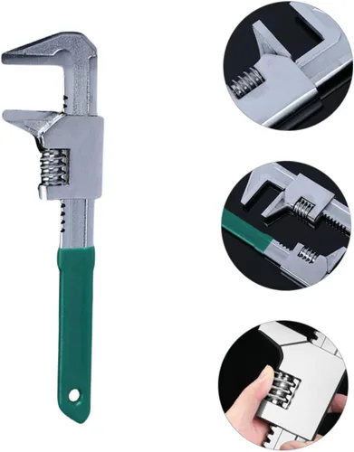 Vista 2 de ORFOFE Llave de ángulo recto en forma de F, alicates de acero para fontanería, alicates ajustables para apretar y aflojar accesorios, diseño