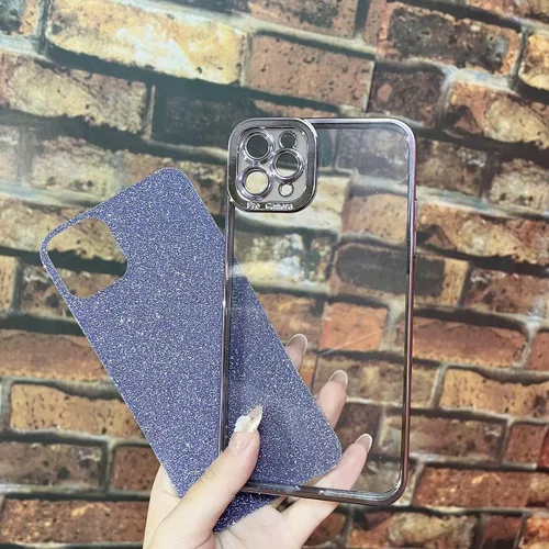 Vista 15 de Funda compatible con iPhone 11 Pro con purpurina, de lujo, linda, flexible, cubierta chapada, protección de cámara, a prueba de golpes, funda