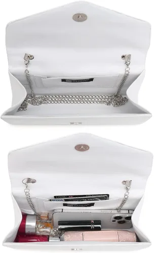 Vista 110 de Dasein Bolso de noche para mujer, embragues de fiesta, bolsos de boda, cóctel, baile de graduación, bolsos con purpurina esmerilada