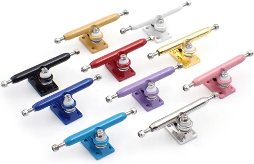 Vista 7 de SPITBOARDS® 32 mm Fingerboard Pro Trucks by, Real Lock Nuts, Single Axis, Kingpins, Rubber O-Ring Urethane Bushings, Optimised Hanger, Width 32 mm