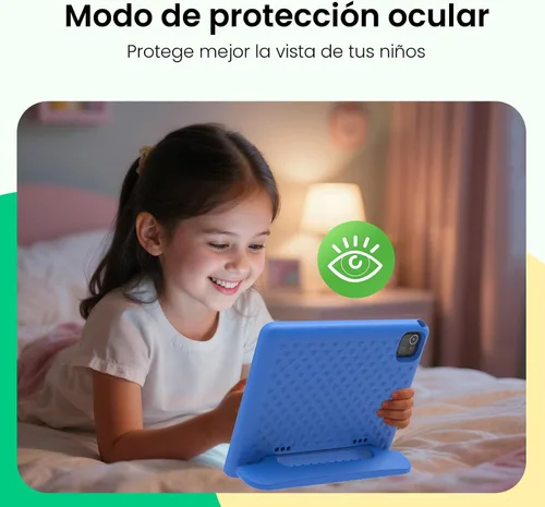 Vista 6 de CFVOCUY Tablet para niños 2026, tableta Android 15 de 10.1 pulgadas para niños, 8 GB de RAM, 64 GB de ROM (1 TB expandida), WiFi 6, aplicaciones Azul