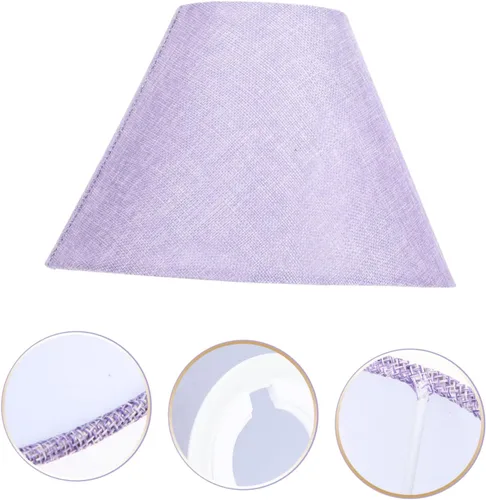 Vista 7 de DOITOOL Pantalla de lámpara azul para lámpara de arpillera, bombillas moradas, pantalla de repuesto para lámpara de tambor, cubierta de lámpara