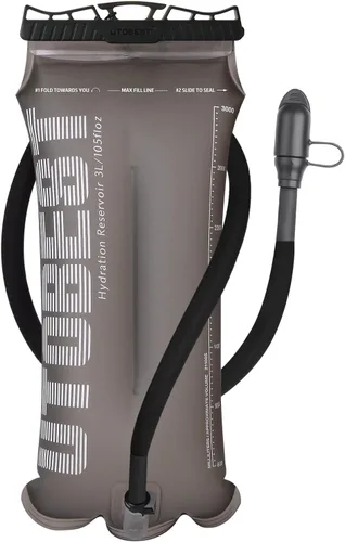 Vista 11 de UTOBEST Vejiga de hidratación, vejiga de agua de TPU, bolsa de agua para mochila de senderismo, sin BPA, apertura amplia, a prueba de fugas