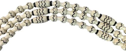 Vista 6 de Nudos naturales y negros de piel cruda, tachuelas de caballo trenzadas a mano Romal Romel Reins Ranch Cuerda/cuerda Reins-8.5 pies, 52 pies Romel