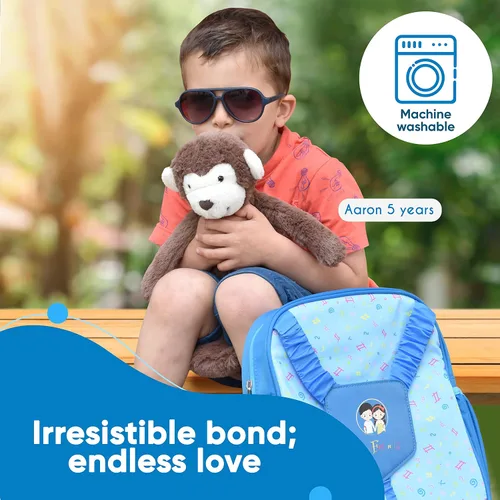 Vista 5 de Regalos para niños de 3 años Mochila para niños pequeños, mochila de animales de peluche de mono, regalos de cumpleaños para niños de 3 años