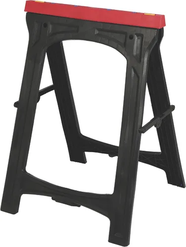 Vista 3 de Ironton Caballetes plegables de plástico, 1 par - 700 libras. Capacidad total