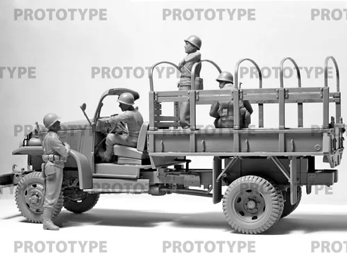 Vista 4 de ICM 35599 - Patrulla Militar de los Estados Unidos de la Segunda Guerra Mundial (G7107 con MG M1919A4) - Escala 1:35