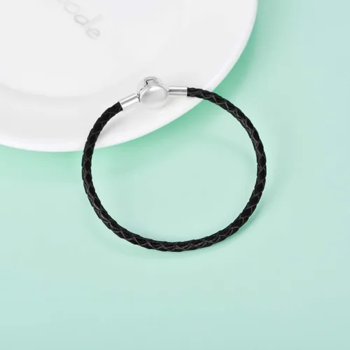 Vista 3 de LONAGO - Pulsera de plata de ley 925 con dije y cierre de barril y cadena de serpiente, compatible con dijes Pandora, regalo de cumpleaños para mujer