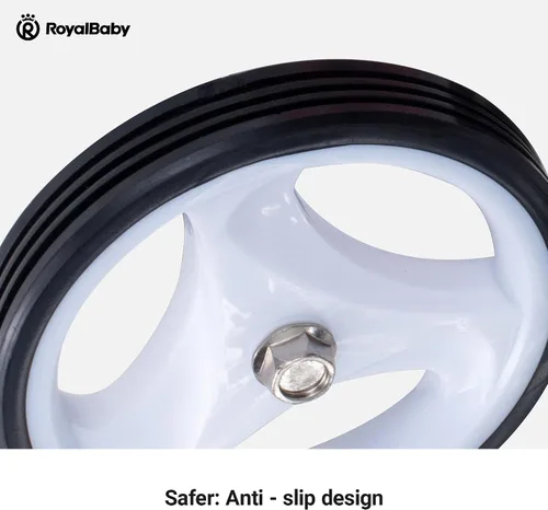 Vista 5 de RoyalBaby Ruedas de entrenamiento para bicicletas de niños de 12 pulgadas, soportes de acero resistentes y neumáticos de goma silenciosos, Negro