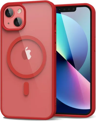 Vista 173 de oakxco Funda magnética transparente compatible con Magsafe, bonita funda delgada y transparente de poliuretano termoplástico no amarillenta, carcasa