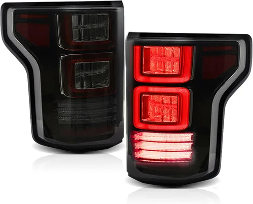 Vista 11 de VLAND Conjunto de luces traseras para Ford F-150 2009-2014, conjunto de lámpara trasera con señal de giro, luces de marcha atrás, Plug-and-play