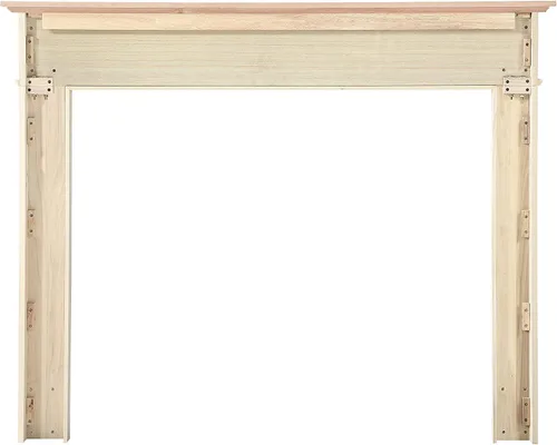 Vista 3 de Pearl Mantels ARYB50111 - Mantel envolvente de madera de estilo transitorio, 50 pulgadas de ancho x 42 pulgadas de alto, sin terminar