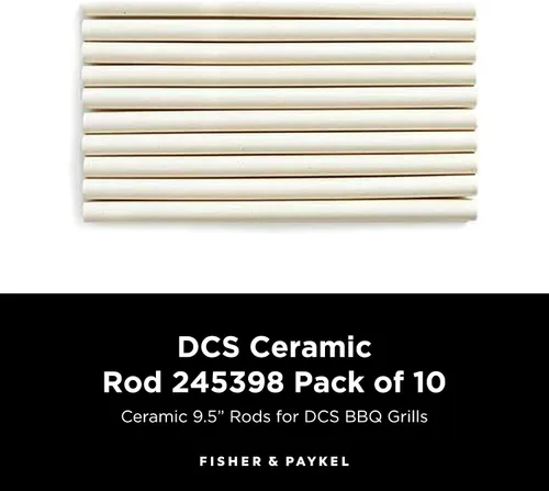 Vista 2 de Kit de varillas de cerámica 245398 (paquete de 10) para modelos de parrilla DCS BGB36-BQAR-L, BGB36-BQAR-L, BGB48-BQR-L, BGB48-BQR-N, BGB48-BQAR-L