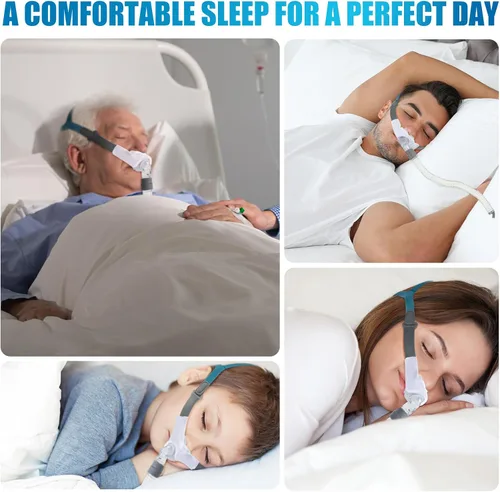 Vista 3 de Nuanchu 12 fundas de almohada nasal, fundas de almohada nasal, forro de algodón, protector de piel para dormir, cómodo, reutilizable, reduce