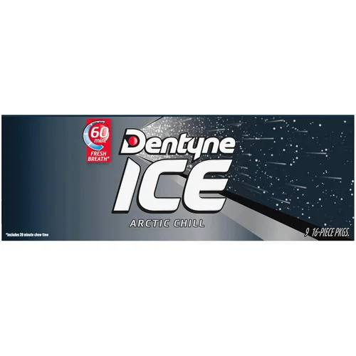 Vista 13 de Dentyne Ice Arctic Chill - Goma de mascar sin azúcar, 9 paquetes de 16 piezas (144 piezas en total) Goma de mascar, perfecta para un aliento