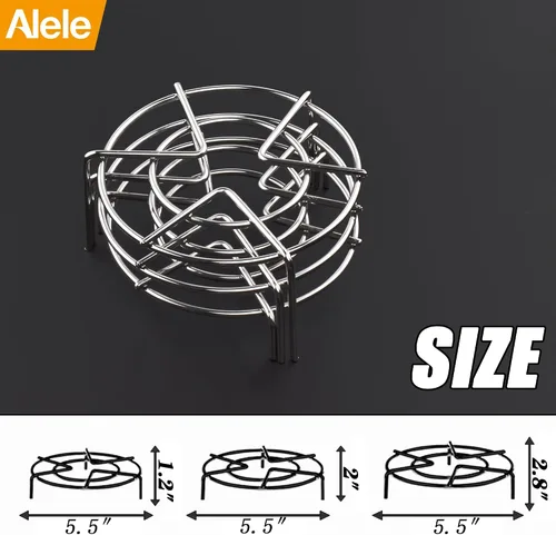 Vista 7 de Alele - 3 estantes de vapor, salvamanteles altos de acero inoxidable de 5.5 pulgadas para olla a presión eléctrica