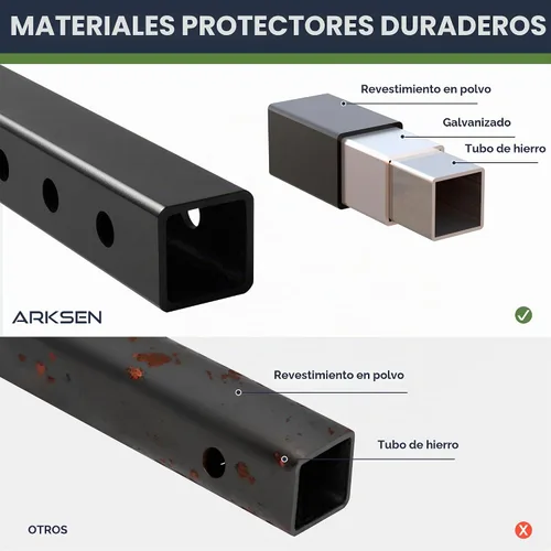 Vista 6 de Canasta de carga plegable de ARKSEN, receptor de enganche de 2", 60" de ancho