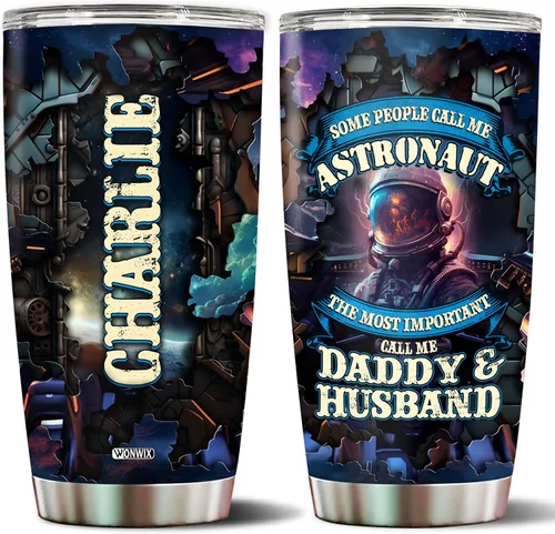Vista 10 de Regalos de artista para hombres, vasos personalizados de acero inoxidable de 20 onzas, 30 onzas, taza de viaje para café, taza de viaje, regalo