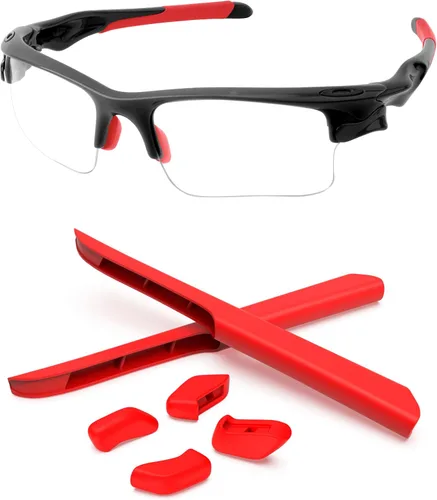 Vista 18 de Piezas de nariz de repuesto y calcetines de oreja Kits de goma para Oakley Fast Jacket OO9097/Fast Jacket XL OO9156 Negro