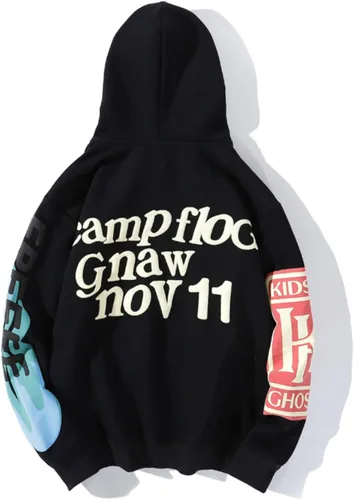 Vista 2 de HIPOTUO Adult Lucky Me I See Ghosts Trendy Hip Hop Hooded Sweatshirts Pullover Hoodies Tops for Men Women Teens