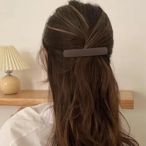 Vista 3 de ATODEN Pinzas para el cabello, 4 pasadores franceses mate neutros para cabello fino y fino, horquillas para el cabello y accesorios para mujeres
