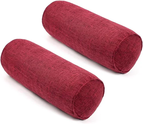 Vista 13 de Almohada de cuello redondo, almohada de apoyo cervical para aliviar el dolor de cuello, almohadas cilíndricas con funda extraíble lavable
