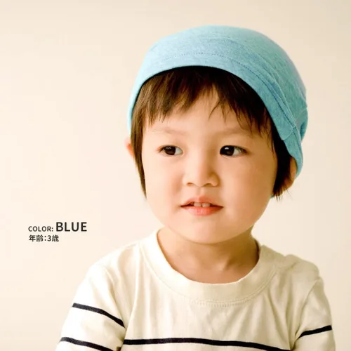 Vista 8 de CHARM Gorro de algodón orgánico para bebés y niños, diseño holgado y suave, fabricado en Japón