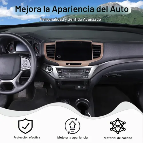 Vista 2 de Marco de panel de navegación para tablero de instrumentos para Honda Pilot 2019-2022/Ridgeline 2021-2023/Passport 2019-2023, material ABS, consola