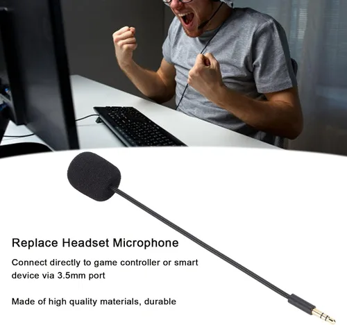 Vista 2 de Vbestlife Micrófono universal de juego de 0.138in, reemplazo del micrófono de auriculares, micrófono de repuesto flexible de 360 grados