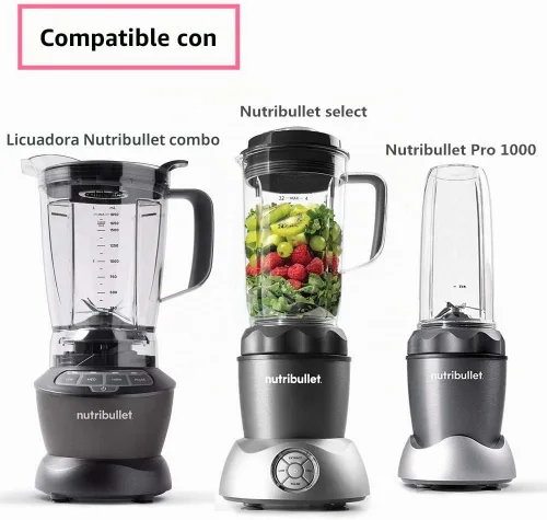 Vista 2 de Anbige Piezas de repuesto Easy Twist Extractor Blade con taza y tapa de 32 onzas, compatible con NutriBullet Blender Combo, NutriBullet PRO 1000