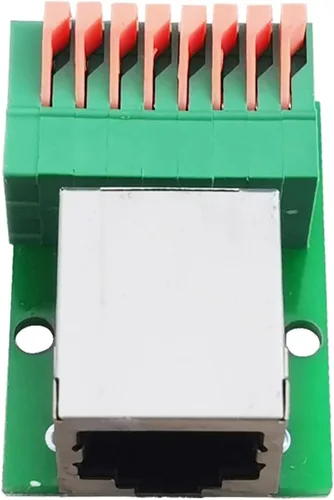 Vista 6 de Terminal de conexión Ethernet RJ45 de 2 piezas - RJ45 8P8C hembra a 8Pin adaptador Terminal Breakout, tipo de prensa rápida Conector de interfaz