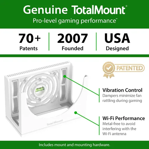 Vista 6 de TotalMount – Wall Mount for Xbox Series S – Holds Xbox Series S on a Wall by Your TV (White Mount)