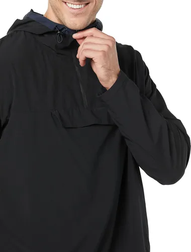 Vista 5 de Tienda Essentials Chaqueta de bloque de color con capucha y cremallera de un cuarto de tejido elástico para hombre