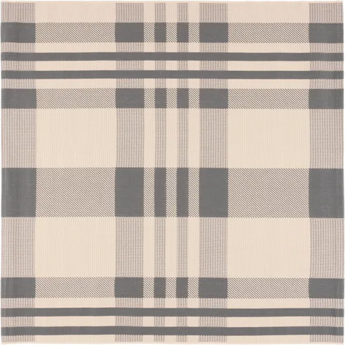 Vista 13 de SAFAVIEH Alfombra Lavable para Exteriores Colección Courtyard - 2'3" x 4', Beige y Azul, Patrón a Cuadros, No Desprende Pelusa y Fácil Limpieza