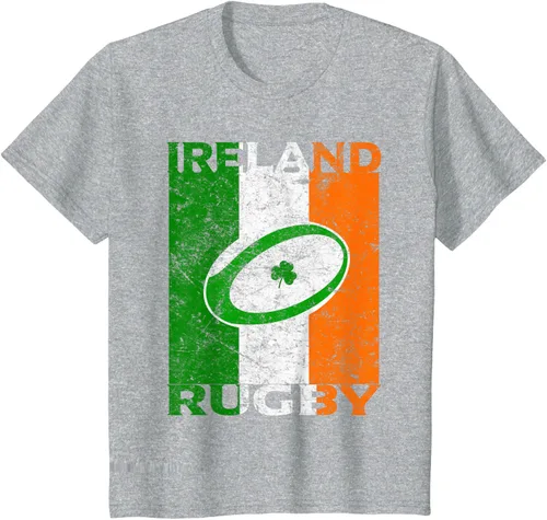 Vista 49 de Camiseta de rugby irlandés con la bandera de Irlanda, regalo vintage Negro