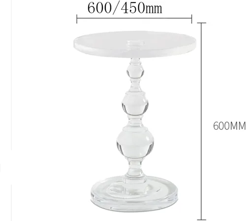Vista 2 de Mesa auxiliar para sala de estar, sofá, mesa auxiliar redonda para el hogar, sala de estar, sofá, decoración lateral pequeña, mesa de café