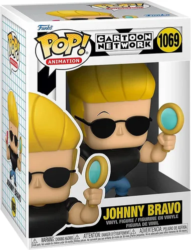 Vista 2 de Funko Animación POP: Johnny Bravo - Johnny con espejo y peine, multicolor, 5 pulgadas, (57789)