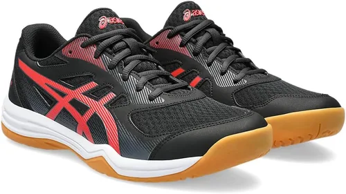Vista 3 de ASICS Zapatillas de voleibol Upcourt 5 para hombre Negro/Rojo Clásico