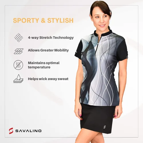 Vista 3 de SAVALINO Skort de tenis para mujer con pantalones cortos y bolsillos de bola falda de bolos atlética talla XS-XL