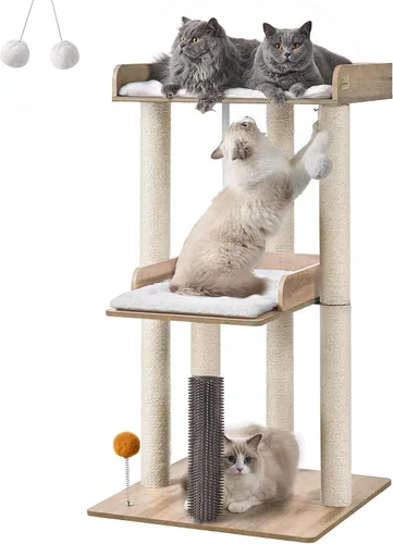 Vista 10 de FourFurPets Árbol para gatos resistente, árbol de gato de 67.7 pulgadas para gatos de interior grande y adulto, torre moderna para gatos grandes
