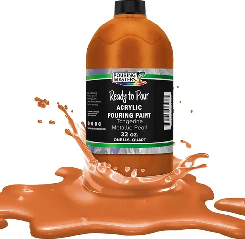 Vista 18 de Pouring Masters - Pintura acrílica premezclada de 8 onzas líquidas listas para verter, oro de 24 quilates, suministros de arte fluido para lienzo