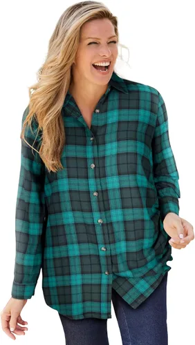 Vista 6 de Woman Within - Camiseta de franela clásica para mujer, de talla grande