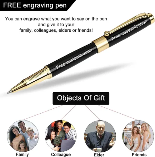 Vista 3 de YIVONKA Bolígrafo personalizado, bolígrafo personalizado, bolígrafo con grabado, bolígrafo, bolígrafo de oficina, bolígrafo de repuesto mediano