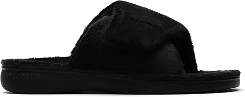 Vista 4 de SOLLBEAM Pantuflas peludas con soporte de arco para mujer, sandalias ortopédicas para el talón