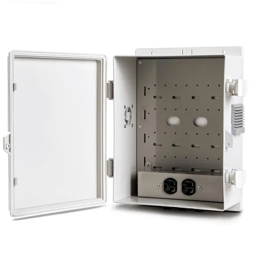 Vista 13 de Namunanee - Caja de conexiones eléctricas para exterior, recinto resistente al agua de ABS con panel de montaje interno y tapa con bisagras, 9.2" H
