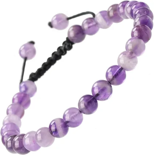 Vista 80 de MASSIVE BEADS - Pulseras ajustables unisex de cuentas de cristal de piedras preciosas con poder curativo natural, de macramé Piedras de 7 chakras